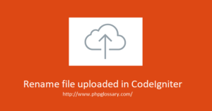 Rename file uploaded in Codeigniter